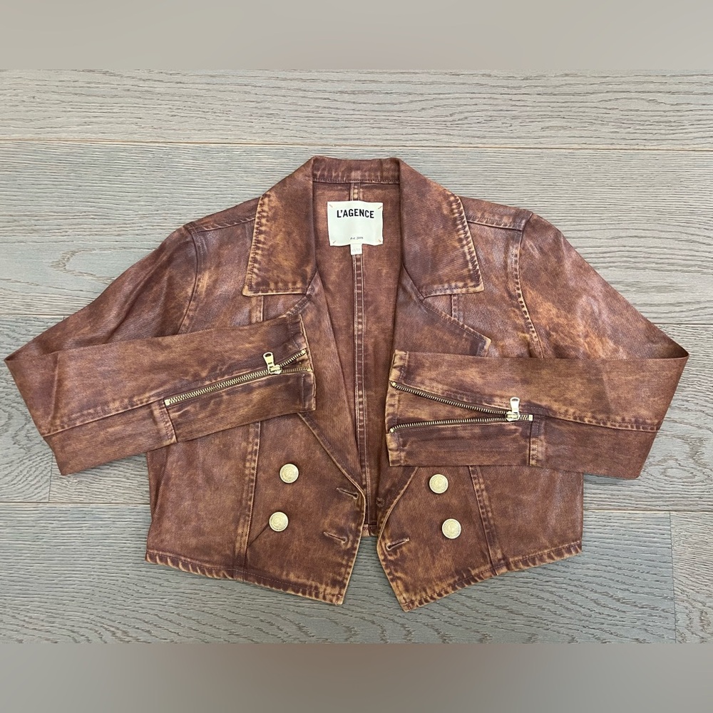 L'AGENCE Brown Women's Jacket - Picture 7 of 13